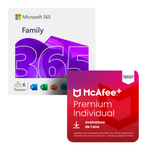 Microsoft 365 Family + Antivírus Mcafee Premium