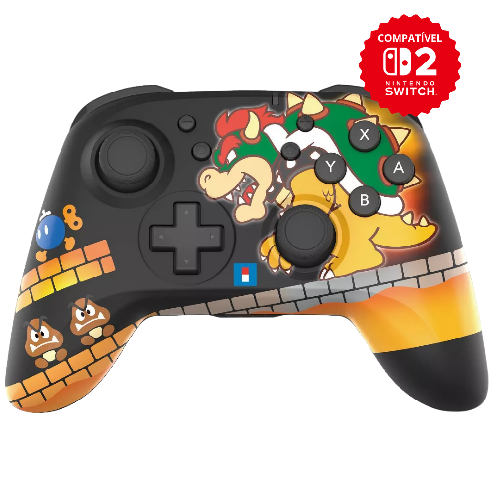 Controle Hori Horipad Wireless Bowser – Nintendo Switch 1 e 2