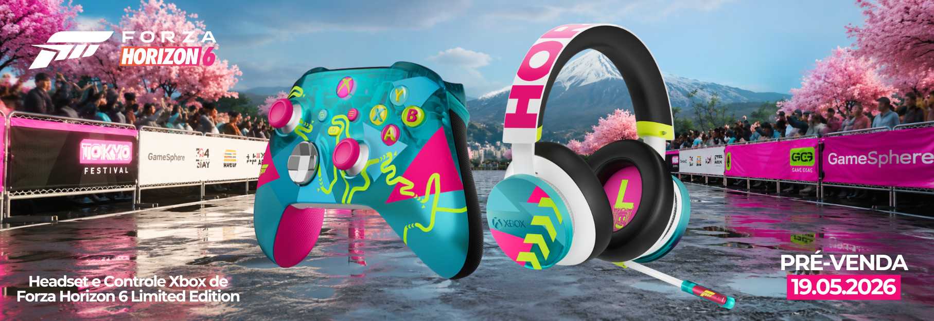 banner headset e controle xbox forza horizon